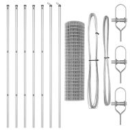 Ограда с пост Сребрист 1 x 25 m Стомана и PVC