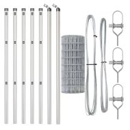 Ограда с пост Сребрист 0,4 x 10 м Стомана и PVC