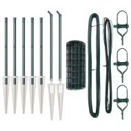 Ограда с пост Зелен 0,8 x 10 m Стомана и PVC