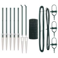 Ограда с пост Зелен 0,8 x 10 m Стомана