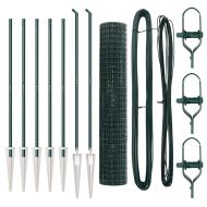 Ограда с пост Зелен 1,5 x 10 m Стомана