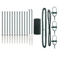 Ограда с пост Зелен 0,8 x 25 m Стомана и PVC