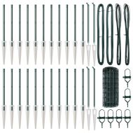 Ограда с пост Зелен 0,6 x 50 м Стомана и PVC