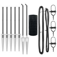 Ограда с пост Сив 0,4 x 10 м Стомана и PVC