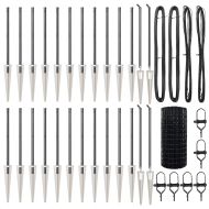 Ограда с пост Сив 0,6 x 50 м Стомана и PVC