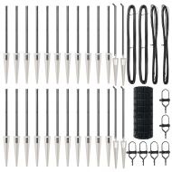 Ограда с пост Сив 0,4 x 50 м Стомана и PVC