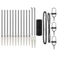 Ограда с пост Сив 0,8 x 25 m Стомана