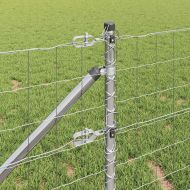 Ограда с пост Сребрист 0,4 x 50 м Стомана