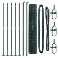 Ограда с пост Зелен 1,5 x 10 m Стомана