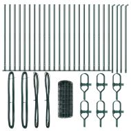 Ограда с пост Зелен 0,4 x 50 м Стомана и PVC