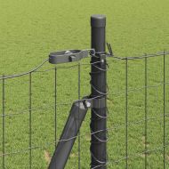 Ограда с пост Сив 1,4 x 10 m Стомана и PVC