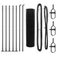 Ограда с пост Сив 0,8 x 10 m Стомана