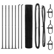 Ограда с пост Сив 1,5 x 10 m Стомана