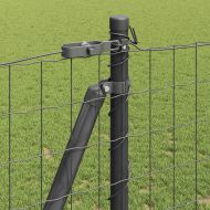 Ограда с пост Сив 1,2 x 25 m Стомана и PVC