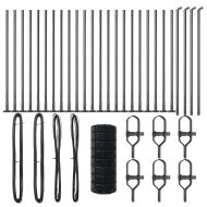 Ограда с пост Сив 0,6 x 50 м Стомана и PVC