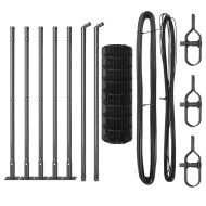 Ограда с пост Сив 0,6 x 10 м Стомана и PVC