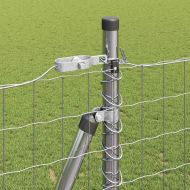 Ограда с пост Сребрист 1,5 x 10 m Стомана