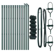 Стълб за ограда. Зелен 25 x 0,6 м (60 x 60 мм мрежа)