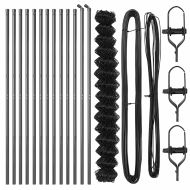 Стълб за ограда. Сив 25 x 1,6 м (60 x 60 мм мрежа)