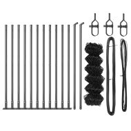 Стълб за ограда. Сив 25 x 0,6 м (месинговата мрежа 40 x 40 мм)