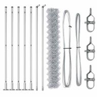 Стълб за ограда. Сребрист 10 x 1,6 м (мрежа 40 x 40 мм) Стомана