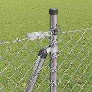 Стълб за ограда. Сребрист 10 x 1,6 м (мрежа 40 x 40 мм) Стомана