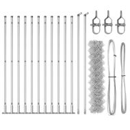Стълб за ограда. Сребрист 25 x 1 м (60 x 60 мм мрежа) Стомана