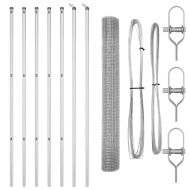 Стълб за ограда. Сребрист 10 x 1,4 м (мрежа 12 x 12 мм) Стомана