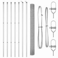Стълб за ограда. Сребрист 10 x 1,5 м (12 x 12 мм мрежа) Стомана