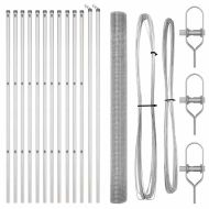 Стълб за ограда. Сребрист 25 x 1,6 м (25 x 25 мм мрежа) Стомана