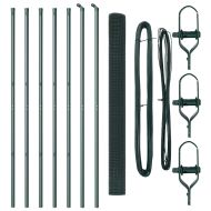 Стълб за ограда. Зелен 10 x 1,6 м (мрежа 12 x 12 мм)