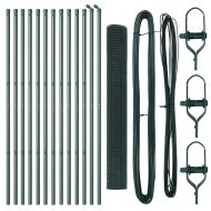 Стълб за ограда. Зелен 25 x 1,2 м (16 x 16 мм мрежа)