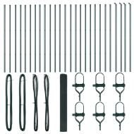 Стълб за ограда. Зелен 50 x 1,2 м (12 x 12 мм мрежа)