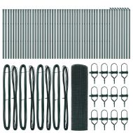 Стълб за ограда. Зелен 100 x 0,4 м (12 x 12 мм мрежа)