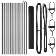 Стълб за ограда. Сив 25 x 1,4 м (25 x 25 мм решетка)