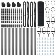 Стълб за ограда. Сив 50 х 0,6 м Стомана и PVC