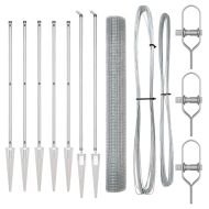 Стълб за ограда. Сребрист 10 x 1,4 м (25 x 25 мм мрежа) Стомана