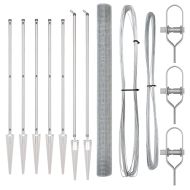 Стълб за ограда. Сребрист 10 x 1,5 м (16 x 16 мм мрежа) Стомана