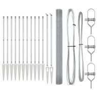 Стълб за ограда. Сребрист 25 x 1,5 м (16 x 16 мм мрежа) Стомана