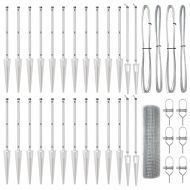 Стълб за ограда. Сребрист 50 x 0,4 м (12 x 12 мм мрежа) Стомана