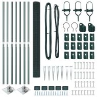 Стълб за ограда. Зелен 10 x 1,6 м (мрежа 12 x 12 мм)