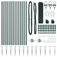 Стълб за ограда. Зелен 25 x 0,8 м (19 x 19 мм мрежа)