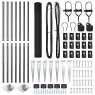 Стълб за ограда. Сив 10 x 1,2 м (25 x 25 мм мрежа)