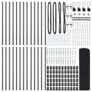 Стълб за ограда. Сив 50 x 0,8 м (25 x 25 мм мрежа)