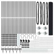 Стълб за ограда. Сив 50 х 1,4 м (19 x 19 мм мрежа)