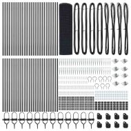 Стълб за ограда. Сив 100 х 0,5 м Стомана и PVC