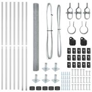 Стълб за ограда. Сребрист 10 x 1,5 м (12 x 12 мм мрежа) Стомана