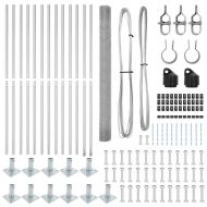 Стълб за ограда. Сребрист 25 x 1,5 м (12 x 12 mm мрежа) Стомана