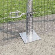 Стълб за ограда. Сребрист 25 x 1,5 м (19 x 19 мм мрежа) Стомана