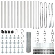 Стълб за ограда. Сребрист 50 x 1 м (мрежа 16 x 16 мм) Стомана